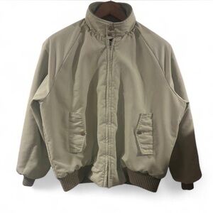VTG 70s Men's Tan Bomber Jacket Size Large